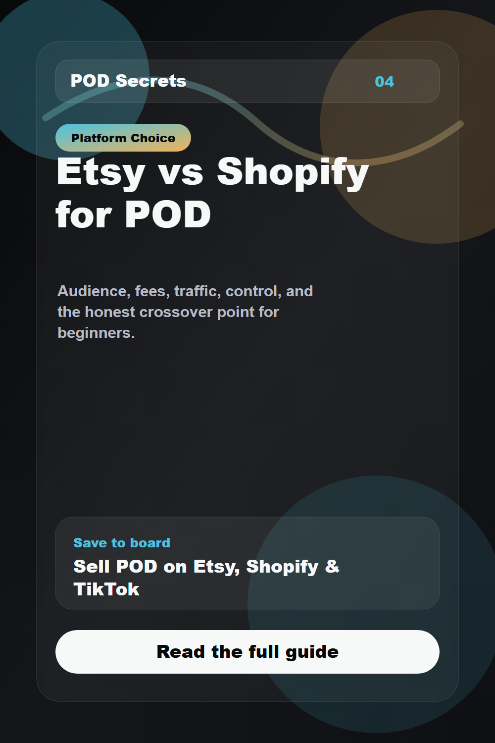 Etsy vs Shopify for print on demand Pinterest pin