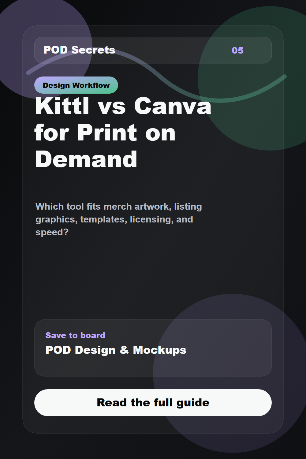 Kittl vs Canva for print on demand Pinterest pin