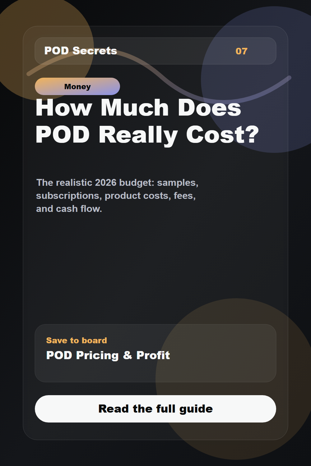 How much does print on demand cost Pinterest pin