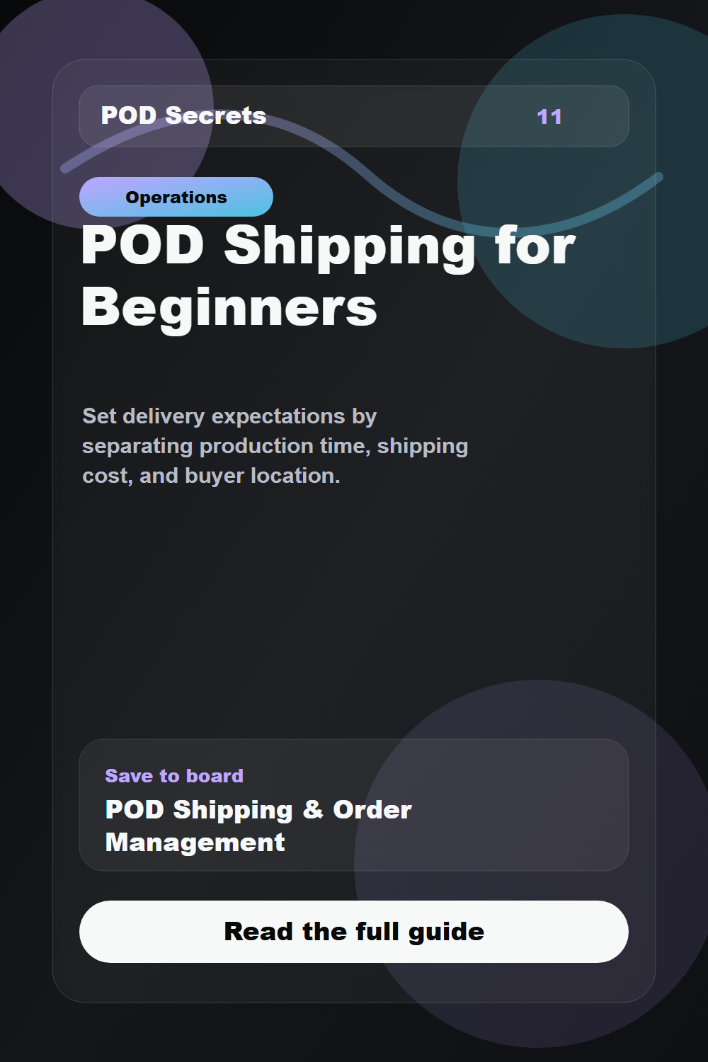 Print on demand shipping guide Pinterest pin