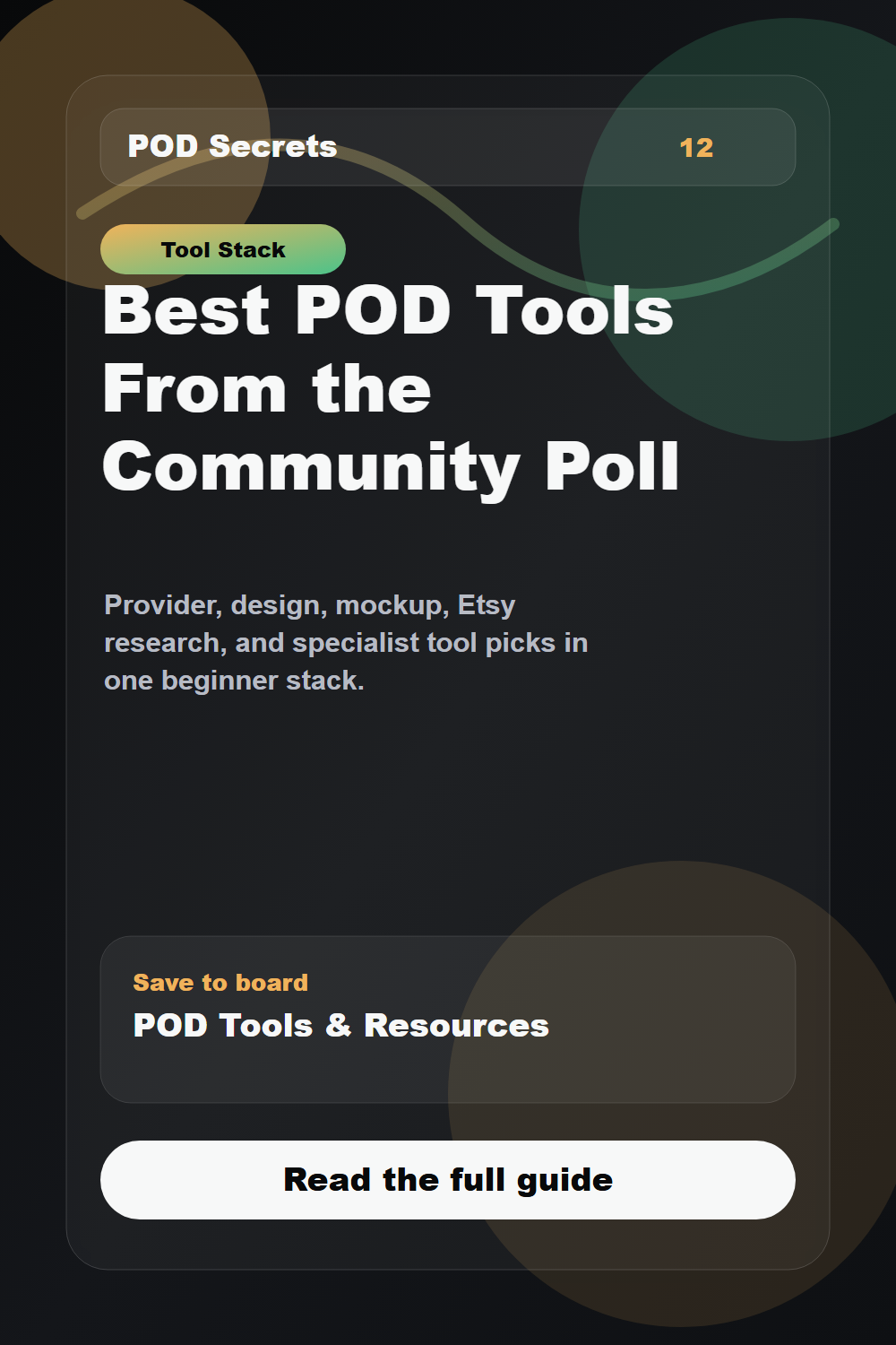 Best POD tools from the community poll Pinterest pin