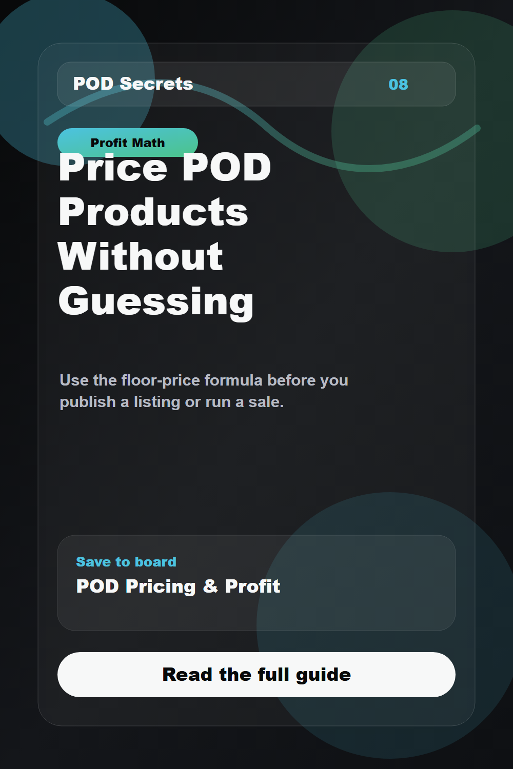 How to price POD products Pinterest pin