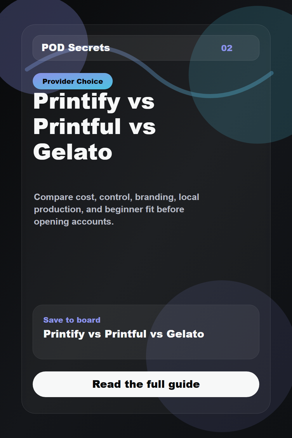 Printify vs Printful vs Gelato Pinterest pin