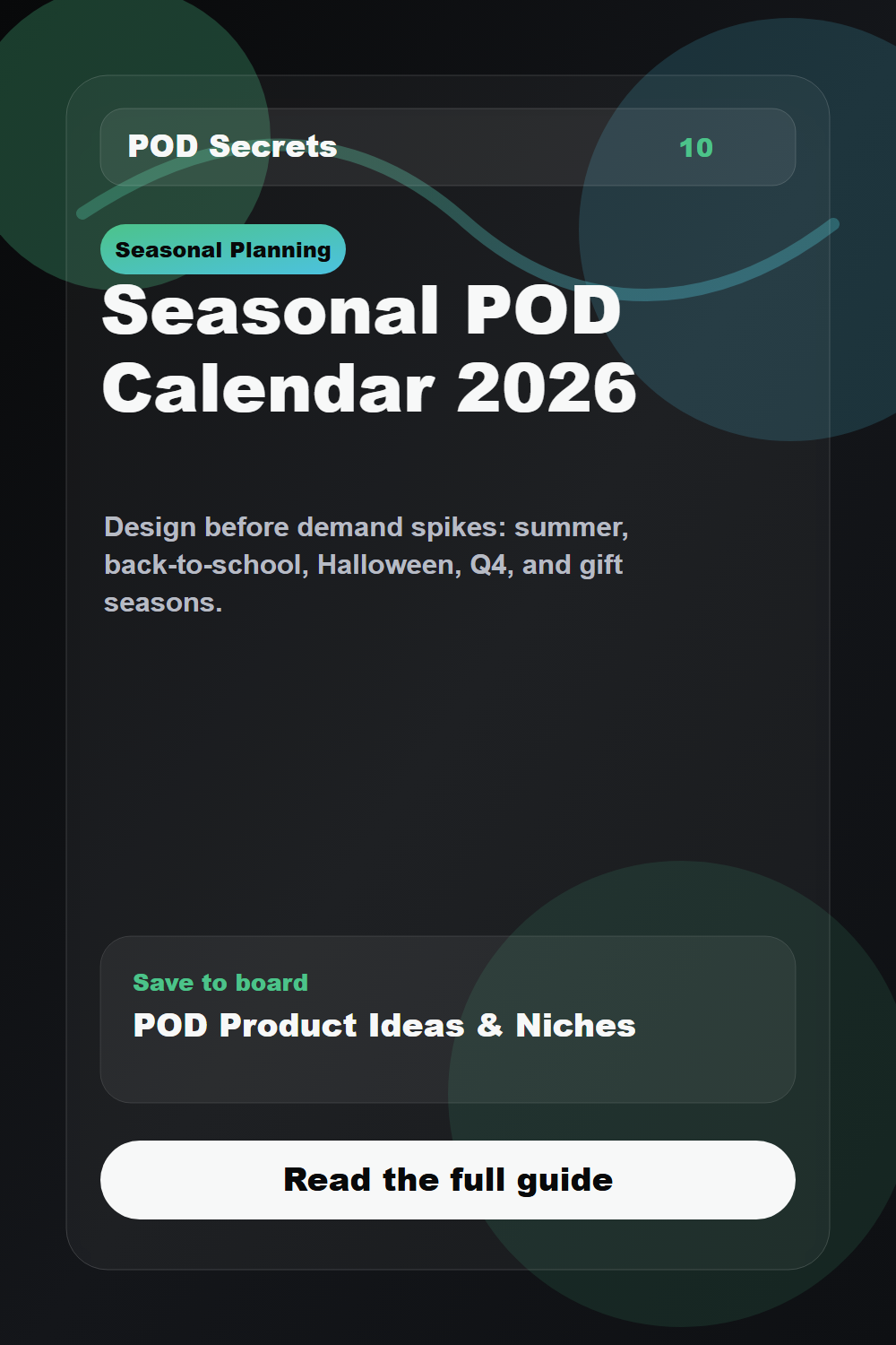 Seasonal print on demand calendar Pinterest pin