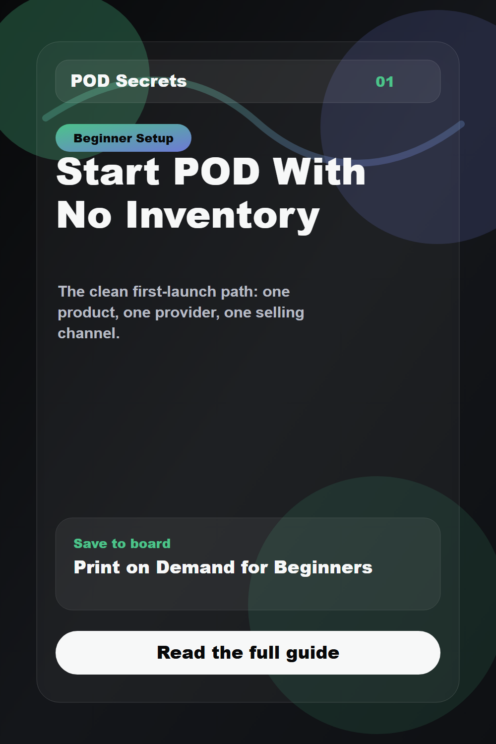 Start POD With No Inventory Pinterest pin